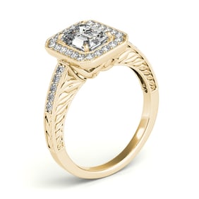Natural 2.33 CTW Diamond Engagement Ring 18K Yellow Gold