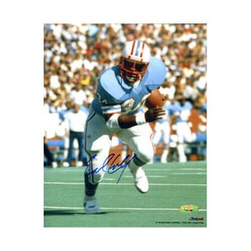Earl Campbell signed Houston Oilers 8X10 Photo (blue jersey)- Tri-Star Hologram