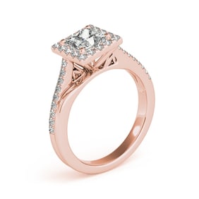 Natural 1.68 CTW Diamond Engagement Ring 14K Rose Gold