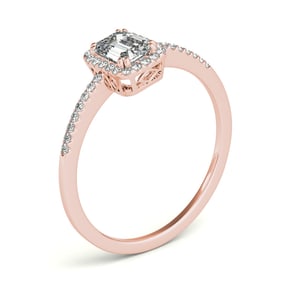 Natural 1.5 CTW Diamond Engagement Ring 18K Rose Gold