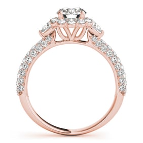 Natural 2.3 CTW Diamond Engagement Ring 18K Rose Gold