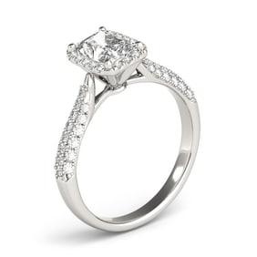 Natural 2.08 CTW Diamond Engagement Ring 18K White Gold