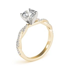 Natural 1.2 CTW Diamond Engagement Ring 14K Yellow Gold