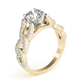Natural 1.68 CTW Diamond Engagement Ring 14K Yellow Gold
