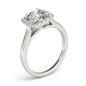 Natural 2.33 CTW Diamond Engagement Ring 18K White Gold