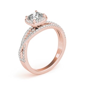 Natural 2.03 CTW Diamond Engagement Ring 18K Rose Gold