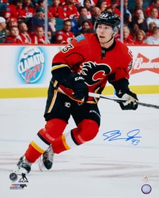 sam bennett signed calgary flames rookie 16x20 photo