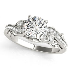 1.5 ctw Certified VS/SI Diamond Antique Ring 18k White Gold