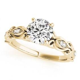 0.60 ctw Certified VS/SI Diamond Antique Ring 18k Yellow Gold