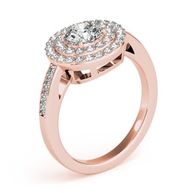 Natural 2.05 CTW Diamond Engagement Ring 14K Rose Gold