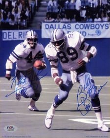 billy joe dupree and robert newhouse signed 8x10 photo PSA/DNA dallas cowboys au