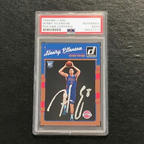 2016-17 Panini Donruss #165 Henry Ellenson Signed Card AUTO PSA Slabbed RC Rookies