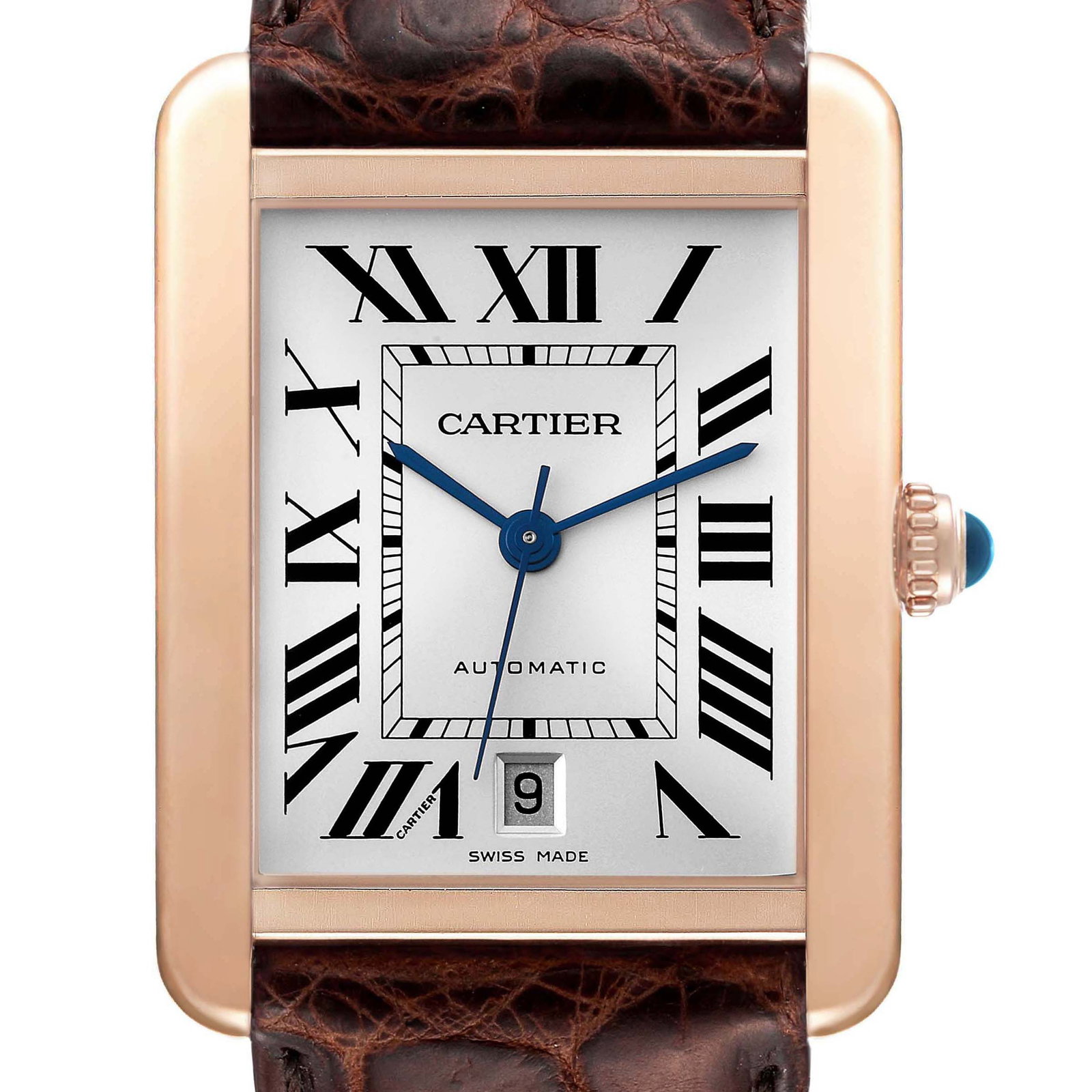 Cartier Tank Solo XL Rose Gold Silver Dial Mens Watch W5200026: Cartier Tank Solo XL Rose Gold Silver Dial Mens Watch W5200026 Stock Number: 50765 Brand: Cartier Model Name: Cartier Tank Solo XL Rose Gold Silver Dial Mens Watch W5200026 Model Number: W5200026 Year