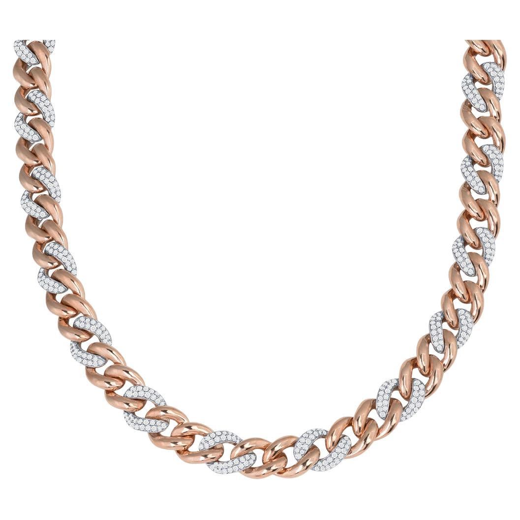 Yessayan Cuban Link Diamond Two-Tone 2 to 1 Chain Necklace (1 of 4)