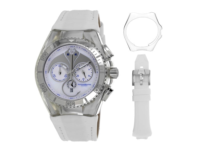 Technomarine Womens Cruise Dream: Technomarine Womens Cruise Dream Stainless steel case, Leather strap, White dial, Quartz movement, Scratch resistant mineral, Water resistant up to 20 ATM - 200 meters - 660 feet SKU no: RBJ 113002-39