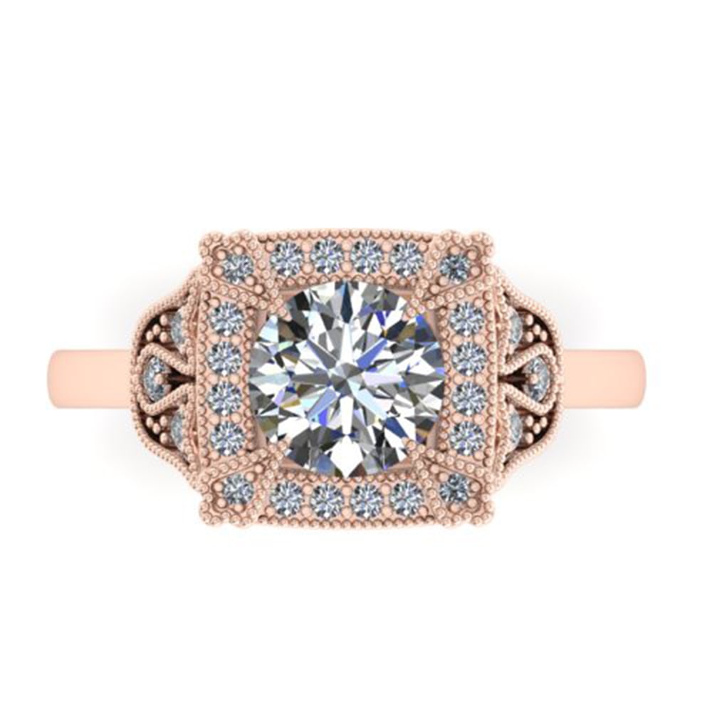 1.75 ctw Solitaire VS/SI Diamond Ring Art Deco 14k Rose Gold: 1.75 ctw Solitaire VS/SI Diamond Ring Art Deco 14k Rose Gold Item: Diamond Wedding Ring Total Gem weight: 1.75 carats Metal: Solid 14k Rose Gold Gold Product Weight: Approx. 5.3 grams Jewelry Not