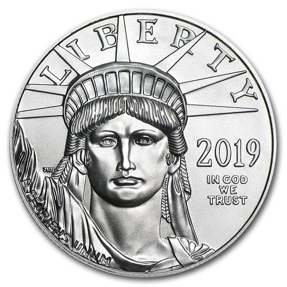 2019 1 oz American Platinum: 2019 1 oz American Platinum Eagle BU Description: SKU no: RBJ171848 Year: 2019 Grade: Brilliant Unc Grade Service: None Denomination: $100 Mint Mark: P - Philadelphia (Not Shown)