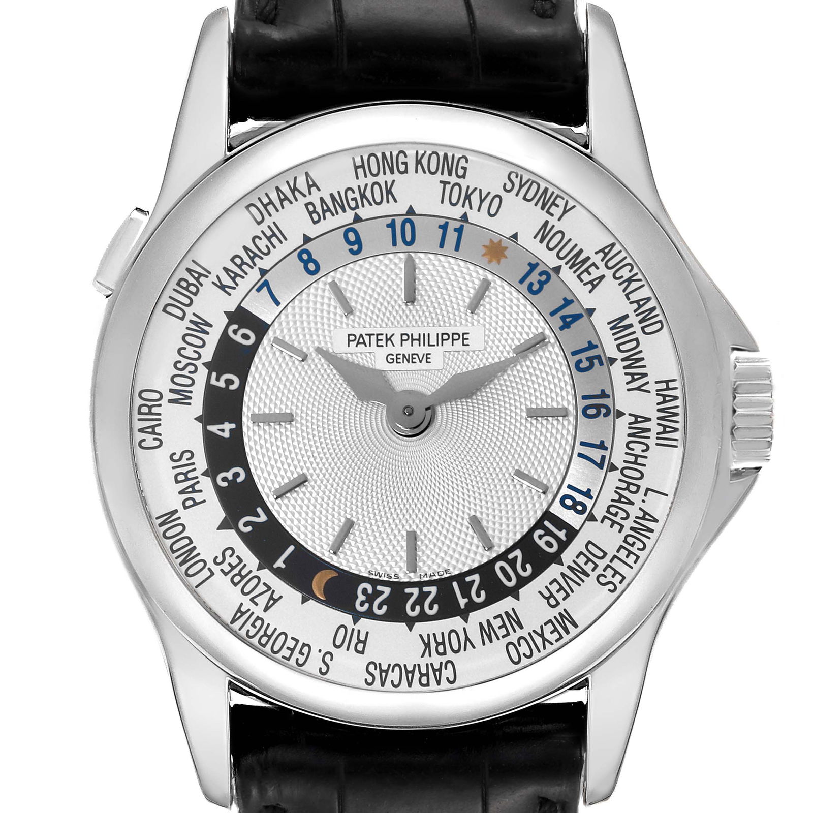 Patek Philippe World Time Automatic: Patek Philippe World Time Automatic SKU no: RBJ56478 Brand: Patek Philippe Model Name: Patek Philippe World Time Automatic White Gold Watch 5110 Model Number: 5110G Serial Number: 429xxxx Gender: