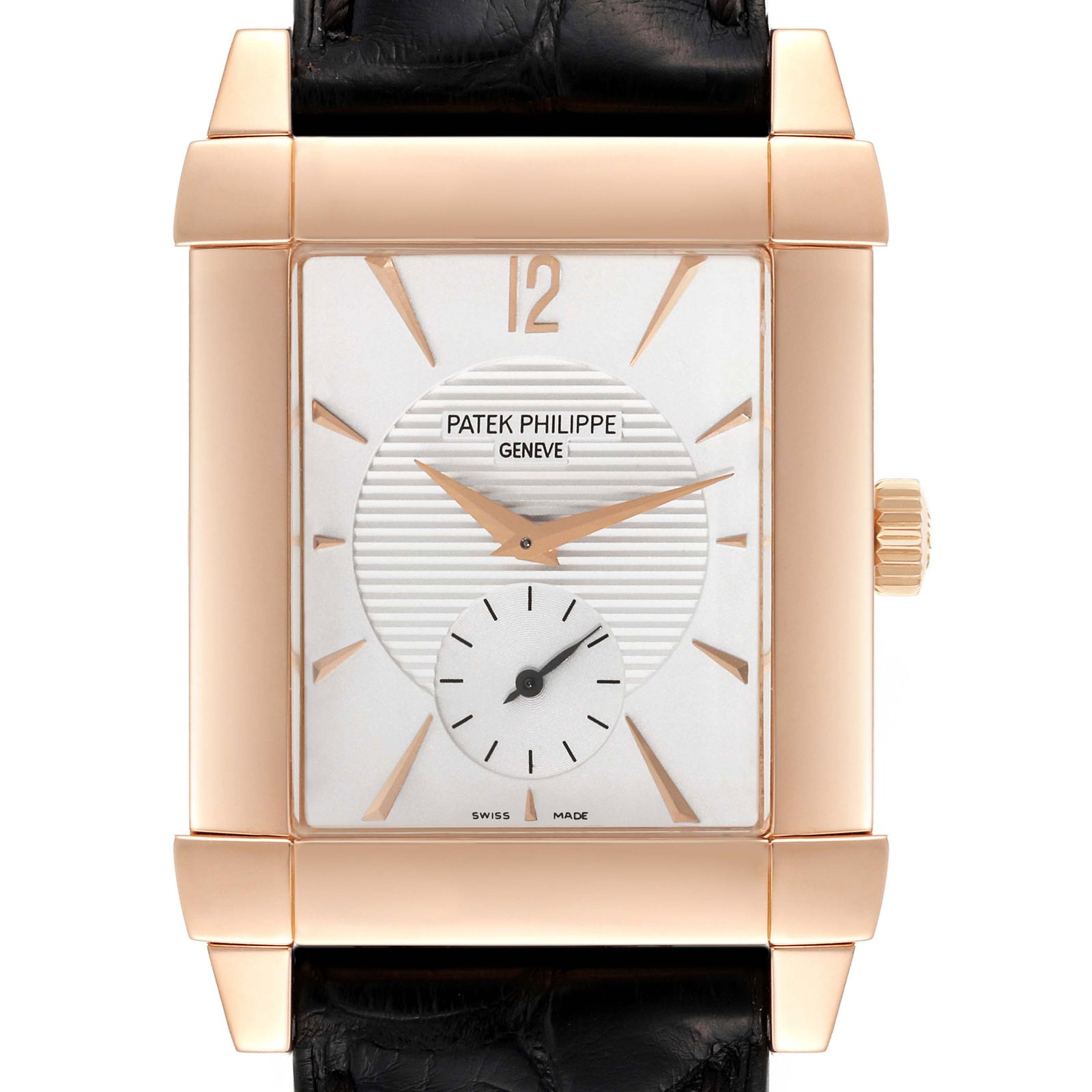Patek Philippe Gondolo Small Seconds: Patek Philippe Gondolo Small Seconds SKU no: RBJ53994 Brand: Patek Philippe Model Name: Patek Philippe Gondolo Small Seconds Rose Gold Silver Dial Watch 5111 Model Number: 5111R Serial Number: 436xxxx