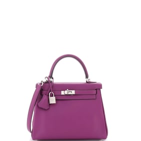 Hermes Kelly Handbag Anemone Swift
