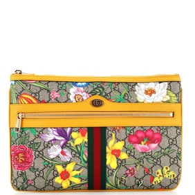 Gucci Ophidia Zip Pouch Flora