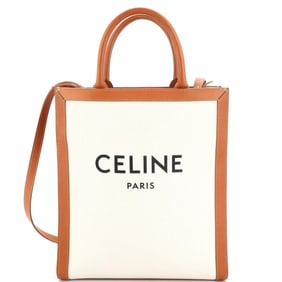 Celine Vertical Cabas Tote Canvas
