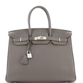 Hermes Birkin Handbag Grey Togo