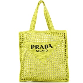 Prada Triangle Logo Open Tote