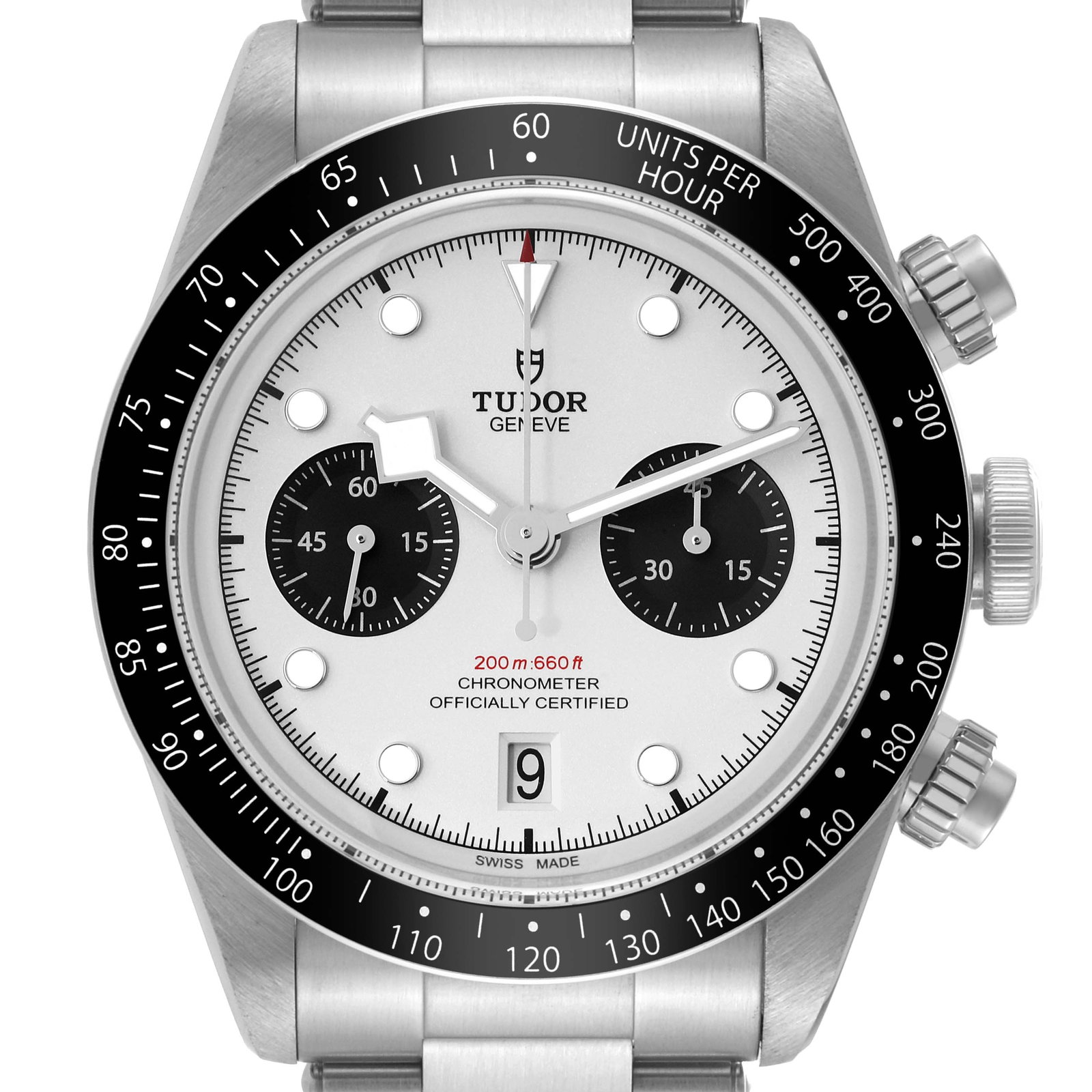 Tudor Black Bay Chronograph Panda: Tudor Black Bay Chronograph Panda SKU no: RBJ56707 Brand: Tudor Model Name: Tudor Black Bay Chronograph Panda Dial Steel Watch 79360 Box Card Model Number: M79360N-0002 Year: 2021 Serial Number: