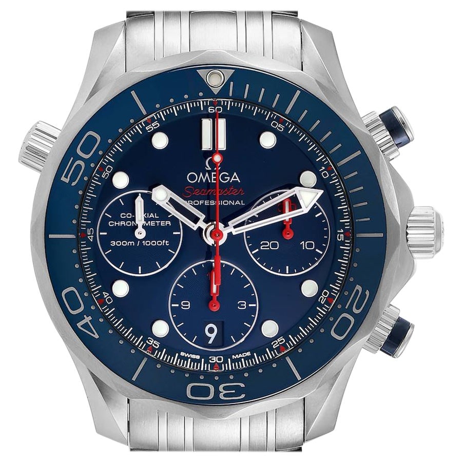 Omega Seamaster Diver 300m Blue: Omega Seamaster Diver 300m Blue Creator: Omega Case Shape: Round Movement: Automatic Period: 21st Century Date of Manufacture: 2019 Condition: Excellent Mint condition. Omega Seamaster Diver 300M 44mm