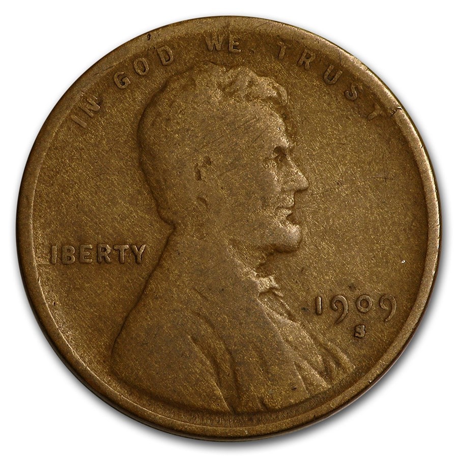 1909-S Lincoln Cent Good: Details: 1909-S Lincoln Cent Good SKU no: RBJ8276 Year: 1909 Grade: Good Grade Service: None Denomination: $0.01 Mint Mark: S - San Francisco Metal Content: 0 troy oz Purity: N/A