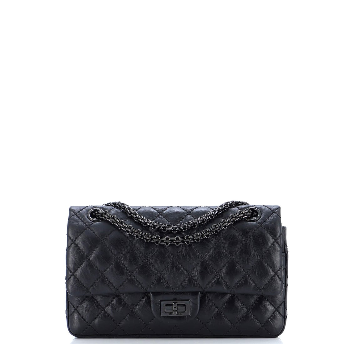 Chanel So Black Reissue 2.55: Chanel So Black Reissue 2.55 Flap Bag Quilted Aged Calfskin 225 Exterior Color: Black Interior Color: Black Exterior Material: Leather Interior Material: Leather Accessories: No Accessories <