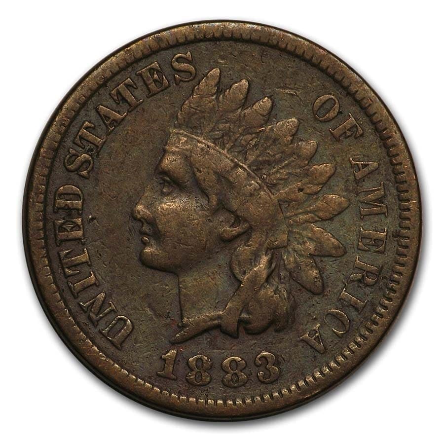 1883 Indian Head Cent Fine: 1883 Indian Head Cent Fine SKU no: RBJ3441 Year: 1883 Grade: Fine Grade Service: None Denomination: $0.01 Mint Mark: P - Philadelphia (Not Shown) Metal Content: 0 troy oz Purit