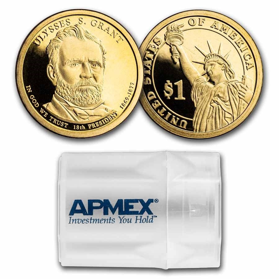 2011-S Ulysses S. Grant 20-Coin Presidential Dollar: 2011-S Ulysses S. Grant 20-Coin Presidential Dollar SKU no: RBJ231249 Year: 2011 Grade: Proof Grade Service: None Denomination: 1 Dollar Mint Mark: S - San Francisco Metal Content: 0 troy