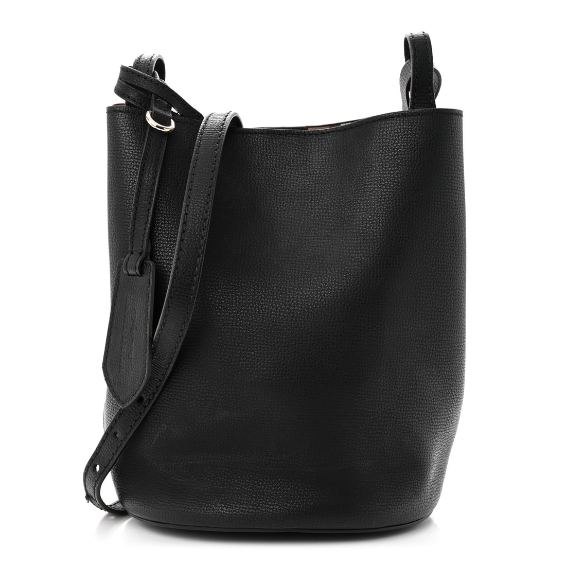 Burberry London Grainy Calfskin Small Lorne Bucket Crossbody Black: Burberry London Grainy Calfskin Small Lorne Bucket Crossbody Black SKU no: RBJ1292256 Brand: BURBERRY Condition: Very Good Condition Details: Exterior: Creases, scuffs, structure loss, bowed base, mar
