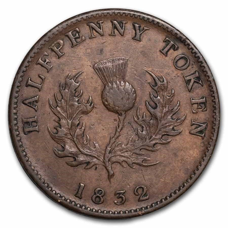 1832 Canada (Nova Scotia) Copper Half Penny: 1832 Canada (Nova Scotia) Copper Half Penny SKU no: RBJ289938 Year: 1832 Grade: Almost Unc Grade Service: None Denomination: 1/2 Penny Mint Mark: Not Shown Metal Content: 0 AVDP oz