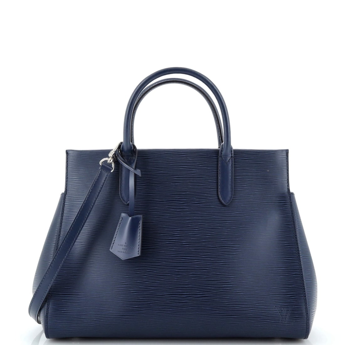 Louis Vuitton Marly Handbag Epi: Louis Vuitton Marly Handbag Epi Exterior Color: Blue Interior Color: Blue Exterior Material: Leather Interior Material: Microfiber Hardware Color: Silver Accessories: Clochette, Dust bag, Detachab