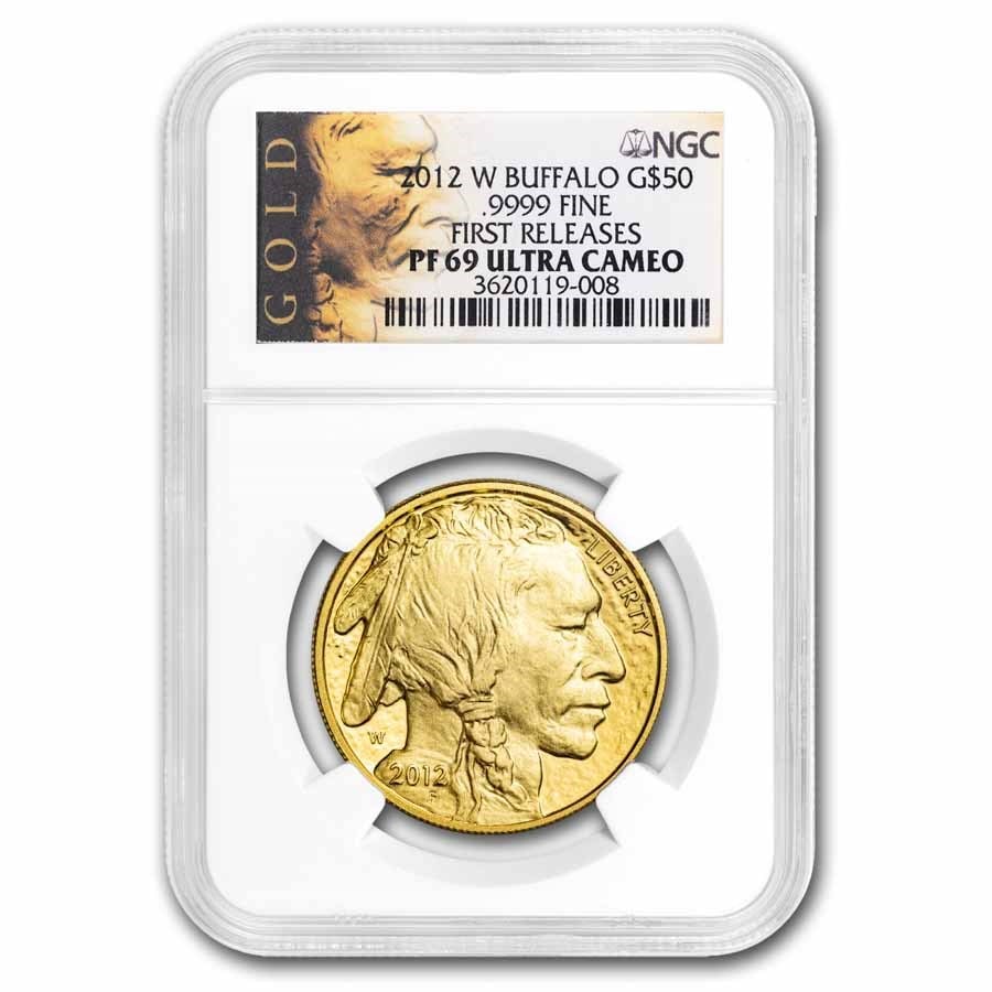 2012-W 1 oz Proof Gold Buffalo PF-69: 2012-W 1 oz Proof Gold Buffalo PF-69 SKU no: RBJ288381 Year: 2012 Grade: Proof - 69 UCAM Grade Service: NGC Denomination: 50 Dollars Mint Mark: W - West Point Metal Content: 1 troy oz <br