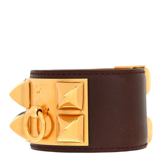 Hermes Box Collier de Chien: Hermes Box Collier de Chien CDC Bracelet M Rouge H SKU no: RBJ1398195 Brand: HERMES Condition: Very Good Condition Details: Exterior: Creases, scuffs, edge wear, surface wear, Hardware: Scratch(es), I