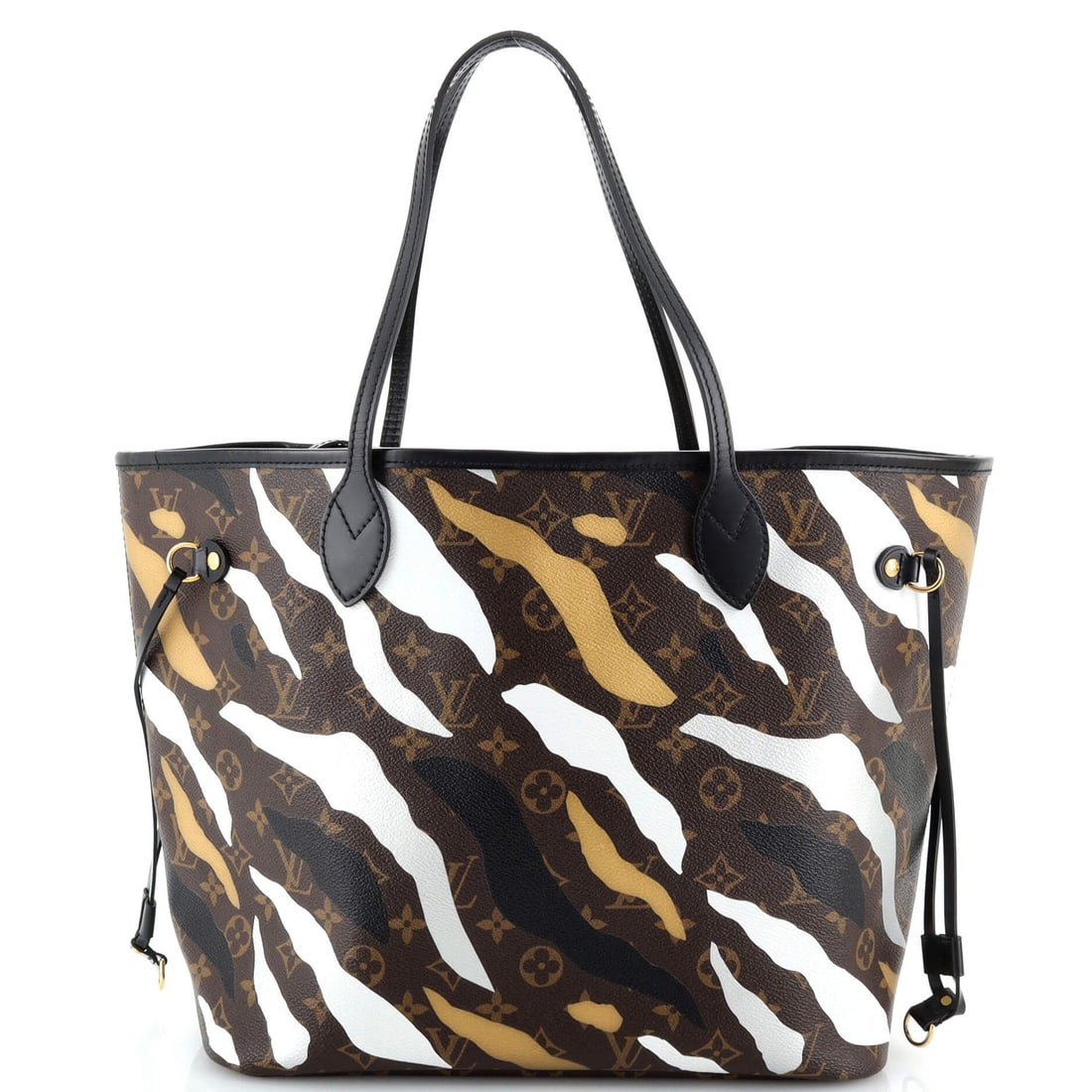 Louis Vuitton Neverfull NM Tote: Louis Vuitton Neverfull NM Tote Limited Edition LOL League of Legends Monogram Canvas MM Exterior Color: Brown, Print Interior Color: Neutral Exterior Material: Canvas Coated Interior Material: Fabric