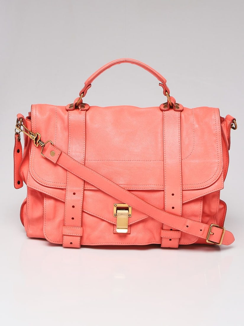 Proenza Schouler Pink Leather Medium: Proenza Schouler Pink Leather Medium PS1 Satchel Bag Overall Condition: Gently used Exterior Condition: Gently used Interior Condition: Like new Designer: Proenza Schouler Material: Pink leather I