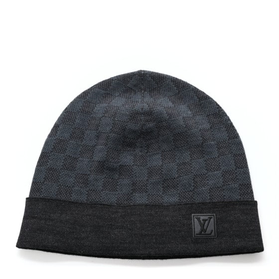 Louis Vuitton Wool Bonnet Petit Damier Graphite Beanie Hat: Louis Vuitton Wool Bonnet Petit Damier Graphite Beanie Hat This is an authentic LOUIS VUITTON Wool Bonnet Petit Damier Graphite Beanie Hat. This beanie hat is created of 100% wool and features a grey