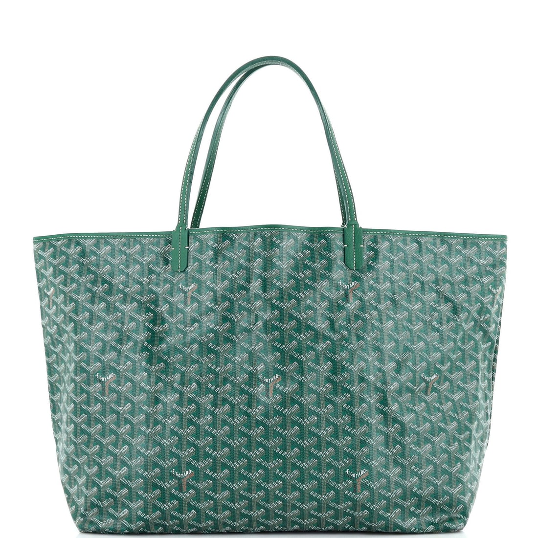 Goyard Saint Louis Tote Coated: Goyard Saint Louis Tote Coated Canvas GM Exterior Color: Green Interior Color: Neutral Exterior Material: Canvas Coated Interior Material: Fabric Hardware Color: Silver Accessories: Pochette <