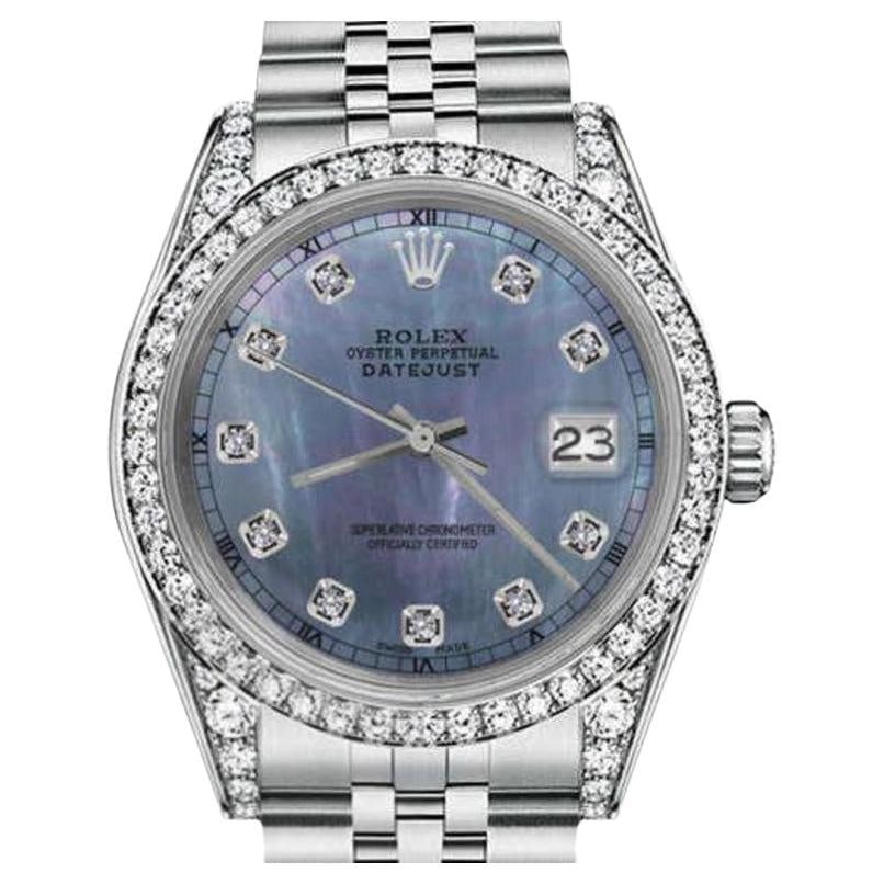 Rolex Datejust 68274 with Custom: Rolex Datejust 68274 with Custom Brand: Rolex Design: Datejust WatchDatejust Collection Case Material: Stainless Steel Stone: Diamond Stone Cut: Round Cut Strap Material: Stainless Steel