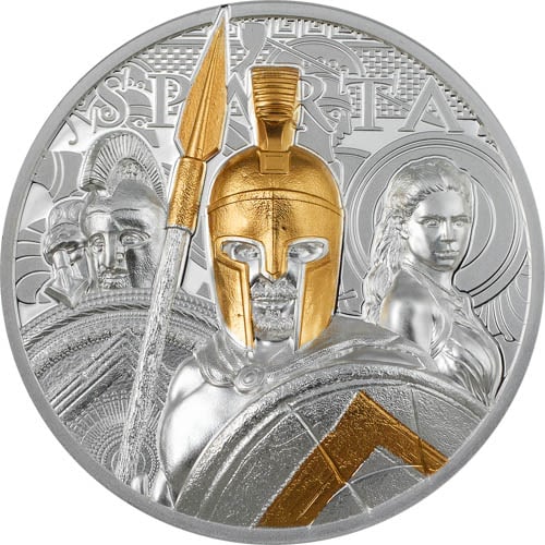 2023 3 oz Proof Cook Islands: 2023 3 oz Proof Cook Islands Silver Sparta Coin SKU no: RBJ5055327 Year: 2023 Mint Mark: Not Shown Purity: .999 Diameter: 45 mm Condition: Proof Face Value: $20 Issuing Country: