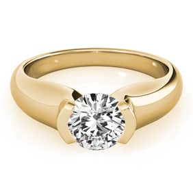 Natural 1 CTW Diamond Engagement Ring 18K Yellow Gold