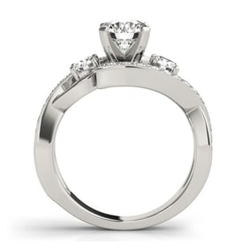Natural 2.33 CTW Diamond Engagement Ring 18K White Gold