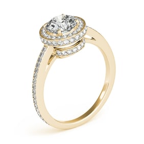 Natural 2.5 CTW Diamond Engagement Ring 14K Yellow Gold
