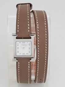 Hermes Etoupe Swift Leather Stainless