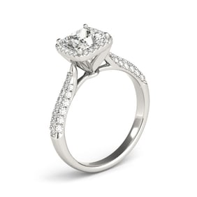 Natural 2.33 CTW Diamond Engagement Ring 14K White Gold